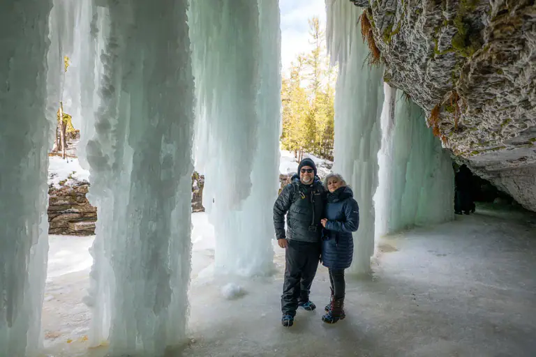 Elsas Eisschloss in Québec? Die Eiswand im Parc naturel régional de Portneuf